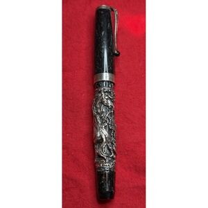 Montegrappa Italy 925 Sterling Silver Fountain Pen 1998 M Nib No Ink